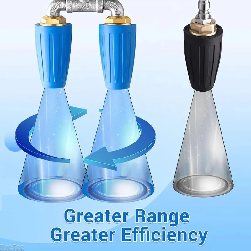 Dual Turbo Rotating Pressure Washer Nozzle 1/4" 4000 PSI 6 GPM