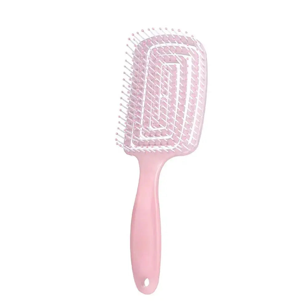 Hollow-Out Curved Detangling Brush for Easy Styling Peaceful Pleasures Health and Wellness F