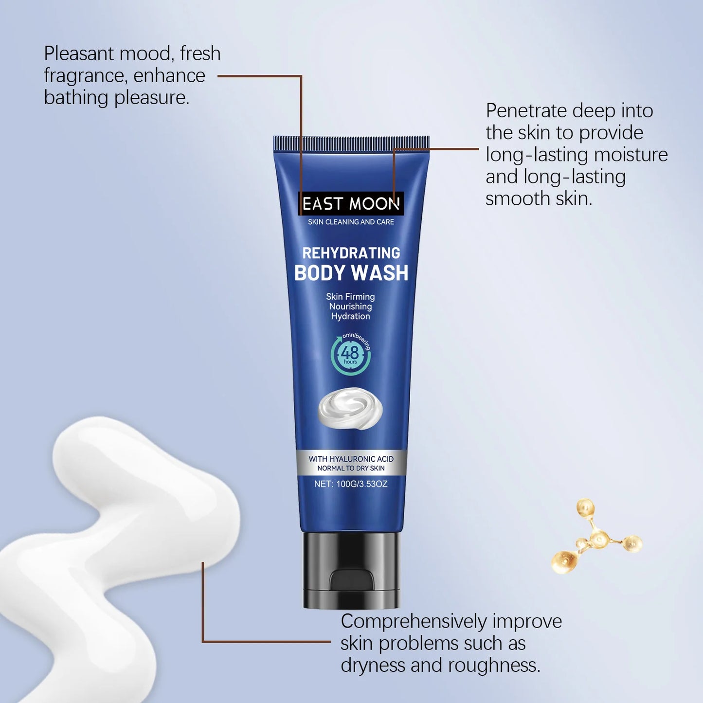 Men's Hyaluronic Acid Shower Gel – Deep Cleanse & Moisturize