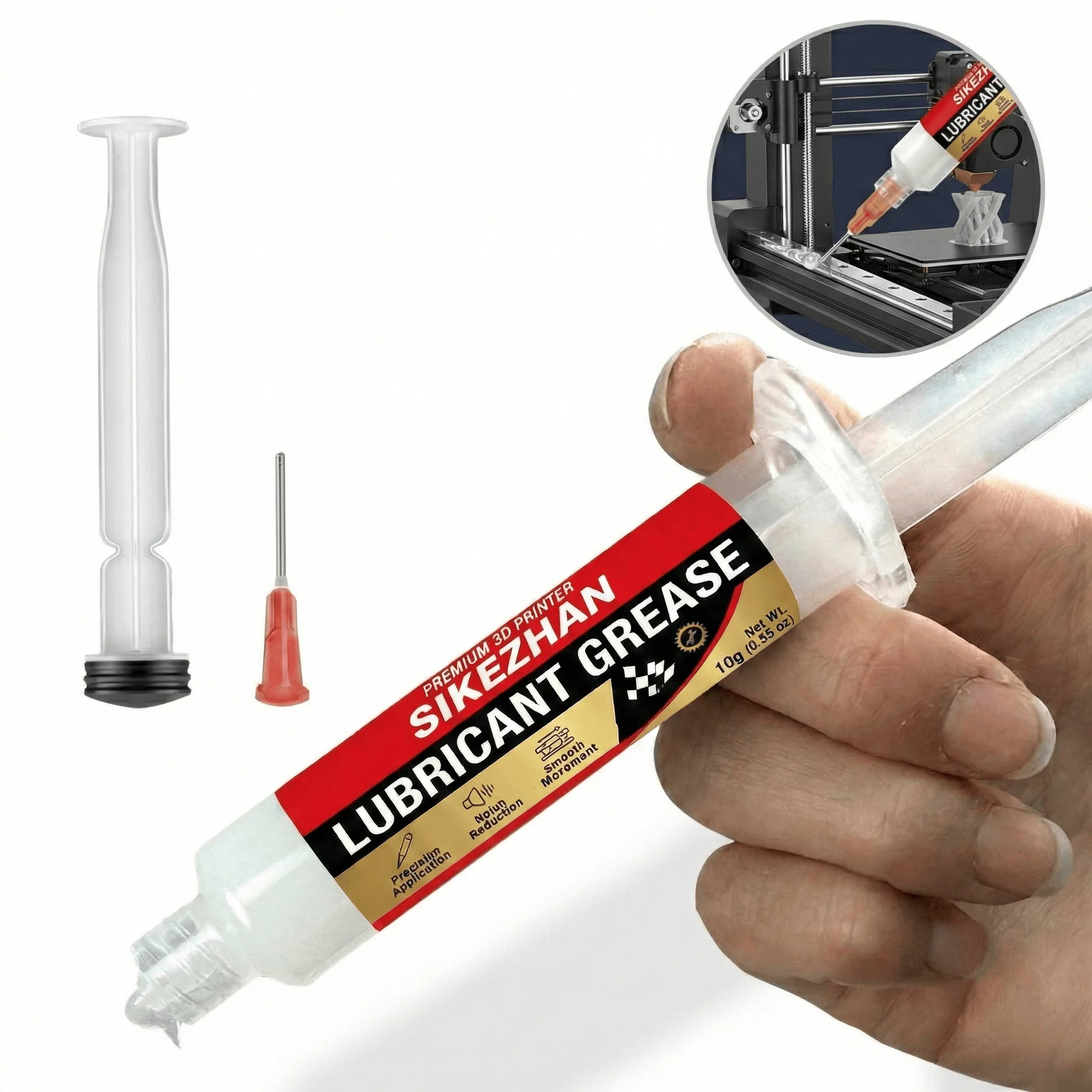 3D Printer White Grease Lubricant Lube for Linear Rails Lead Screws Rods CNC Bearings Reduce Noise Smooth Printing Maintenance Peaceful Pleasures Health and Wellness