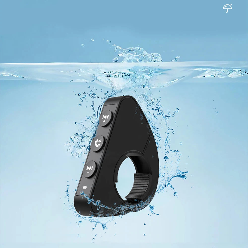 Waterproof Wireless Bluetooth Handlebar Remote Control Button for Helmet Headset Motorcycle/Bike Handlebar Media Controller Peaceful Pleasures Health and Wellness