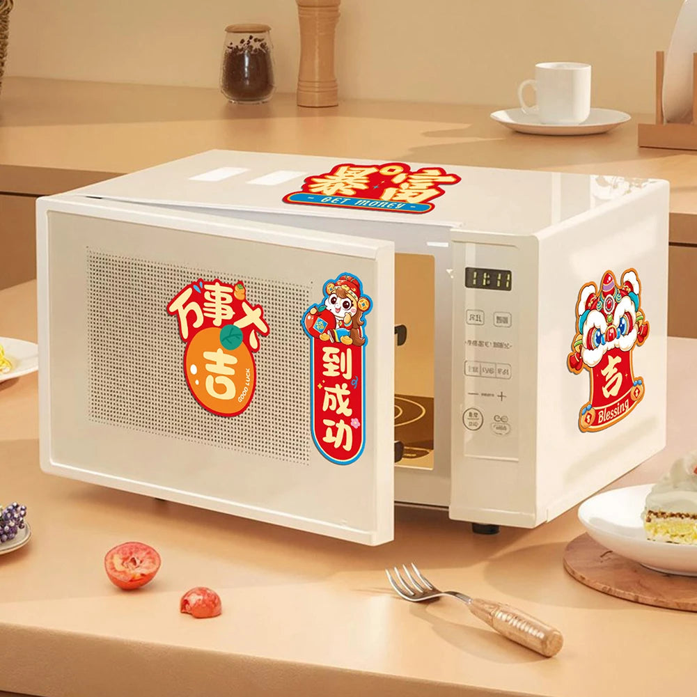 Chinese New Year Refrigerator Decoration Year Of Horse Chinese New Year Fridges Magnets Luck Festive Decoration For Home Kitchen Peaceful Pleasures Health and Wellness