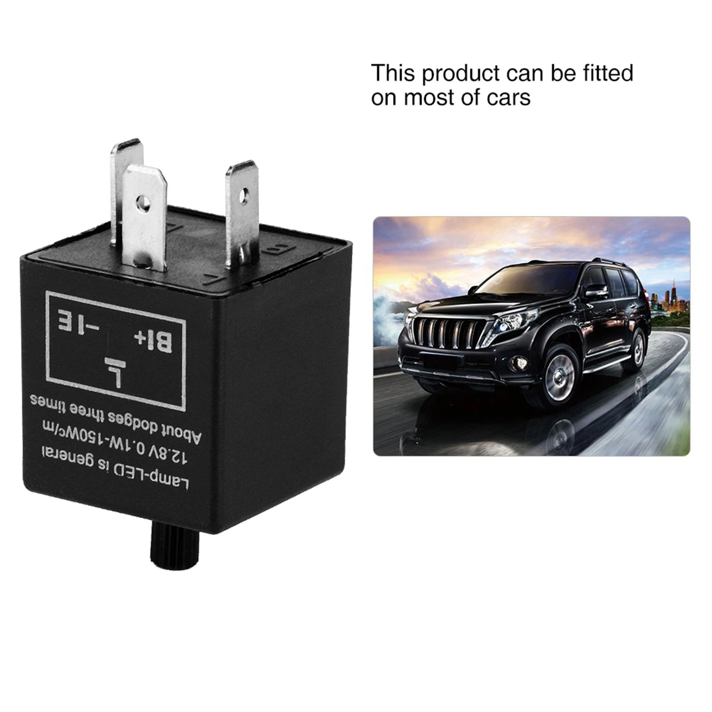 Flasher Blinker Relay Fix 12V 3 Pin Adjustable LED Light Turn Signal
