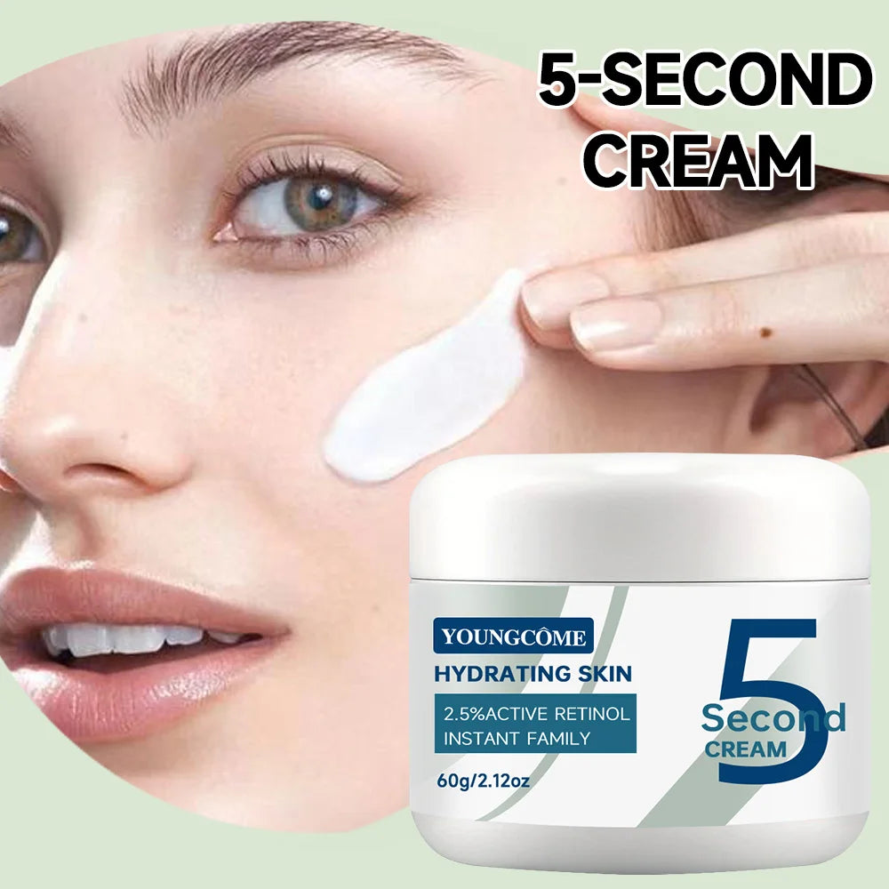 5 Seconds Retinol Anti-Wrinkle Cream Instant Anti Aging Line Fade Cream Firming Face Fine Skin Moisturizing Care Lifting Cream Peaceful Pleasures Health and Wellness