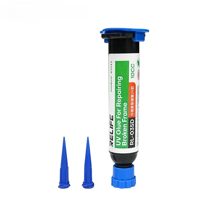 RL-035D Repair Broken Frame UV Glue Fast and Efficient Curing Without Whitening Strong Viscosity Repair Middle Frame Tool Peaceful Pleasures Health and Wellness