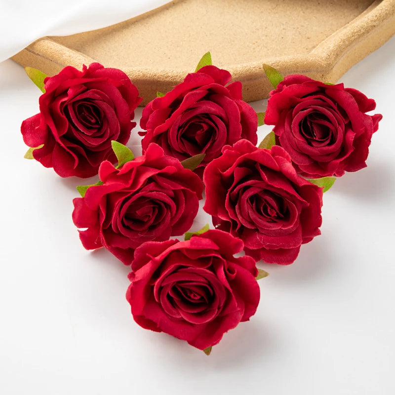 Artificial Silk Rose Heads 30/100pcs – Wedding & Party Decor