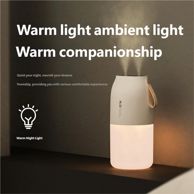 HOMEFISH Wireless Dual Nozzle Mini Humidifier with LED Light
