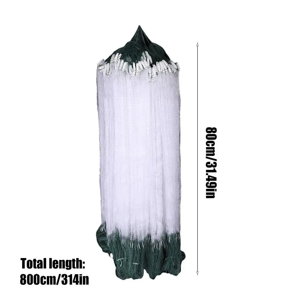 Professional Gillnet Fishing Cast Net | Single-Layer | 8–30m