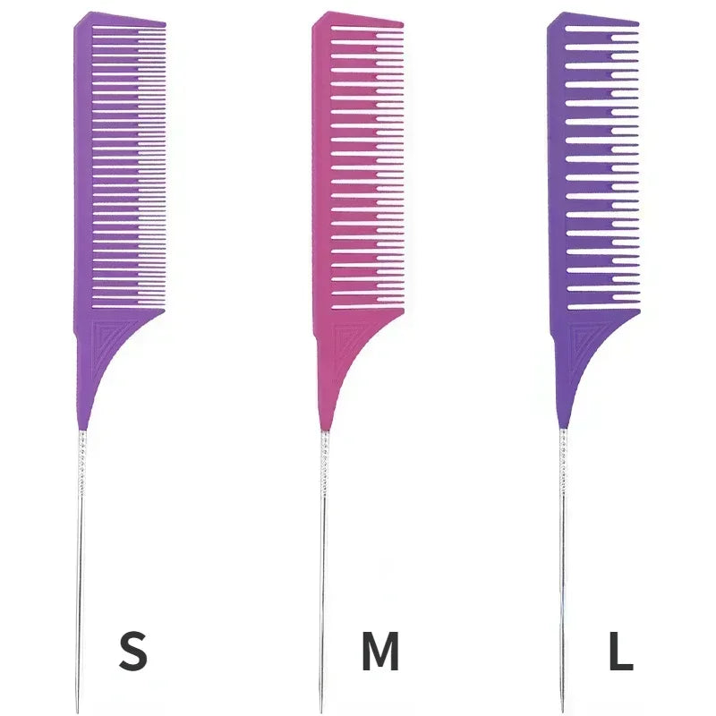 Hair Styling Combs, Tailed Comb Set, Coloring Dyeing Comb, Salon Tool, Sectioning Highlighting Weaving Cutting Comb, 3pcs Peaceful Pleasures Health and Wellness E