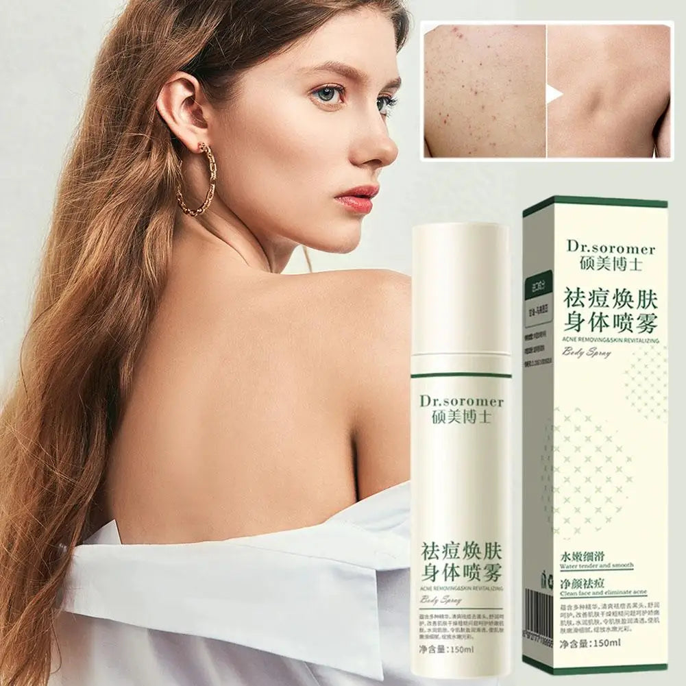 Back Acne Removing Skin Revitalizing Body Spray Shrink Pores Oil Control for Clear Smooth Bright Healthy Skin Care Peaceful Pleasures Health and Wellness