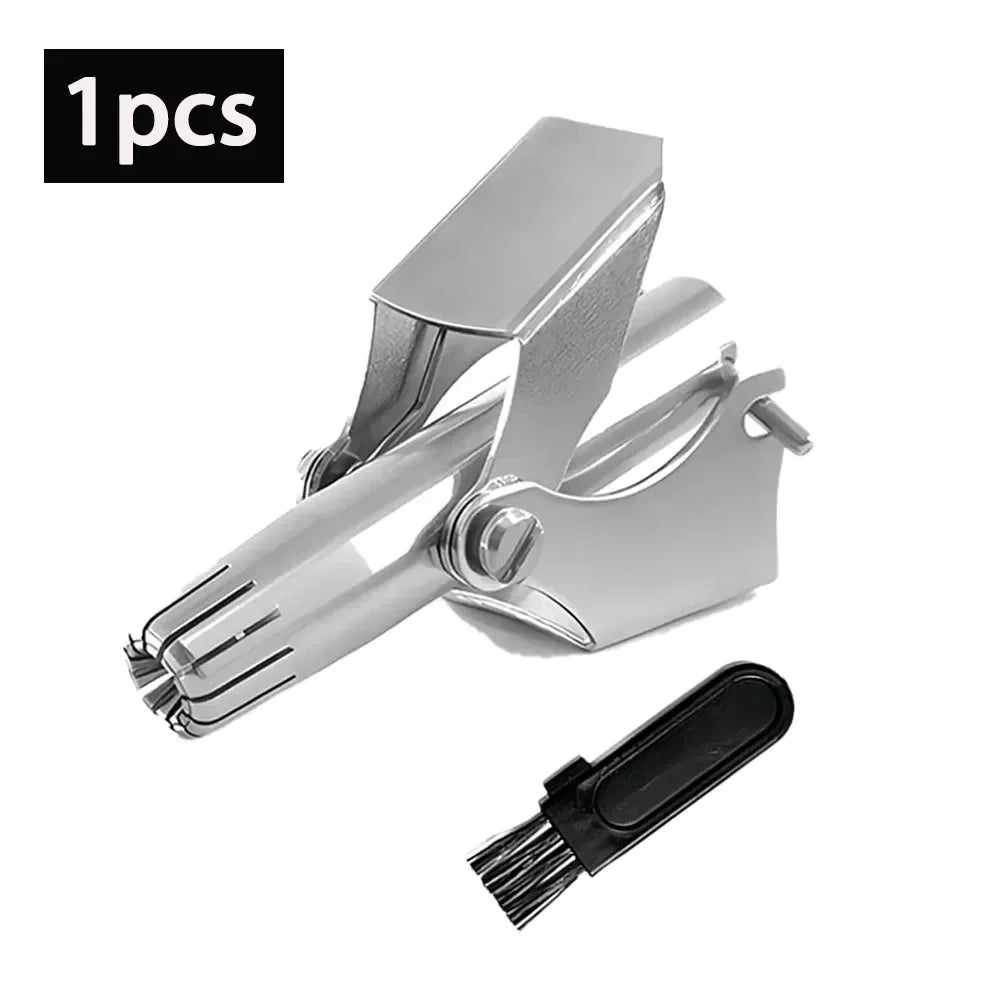 Manual Nose & Ear Hair Trimmer – Stainless Steel, Washable Peaceful Pleasures Health and Wellness 1pcs