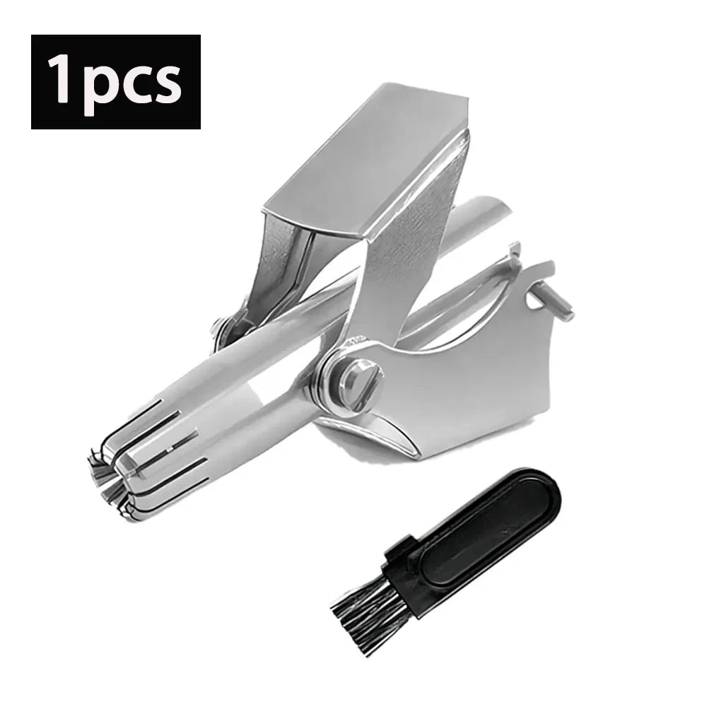 Manual Stainless Steel Nose & Ear Hair Trimmer – Painless