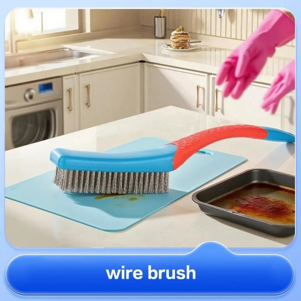Stainless Steel Wire Brush Silicone Handle | Rust & Paint Removal