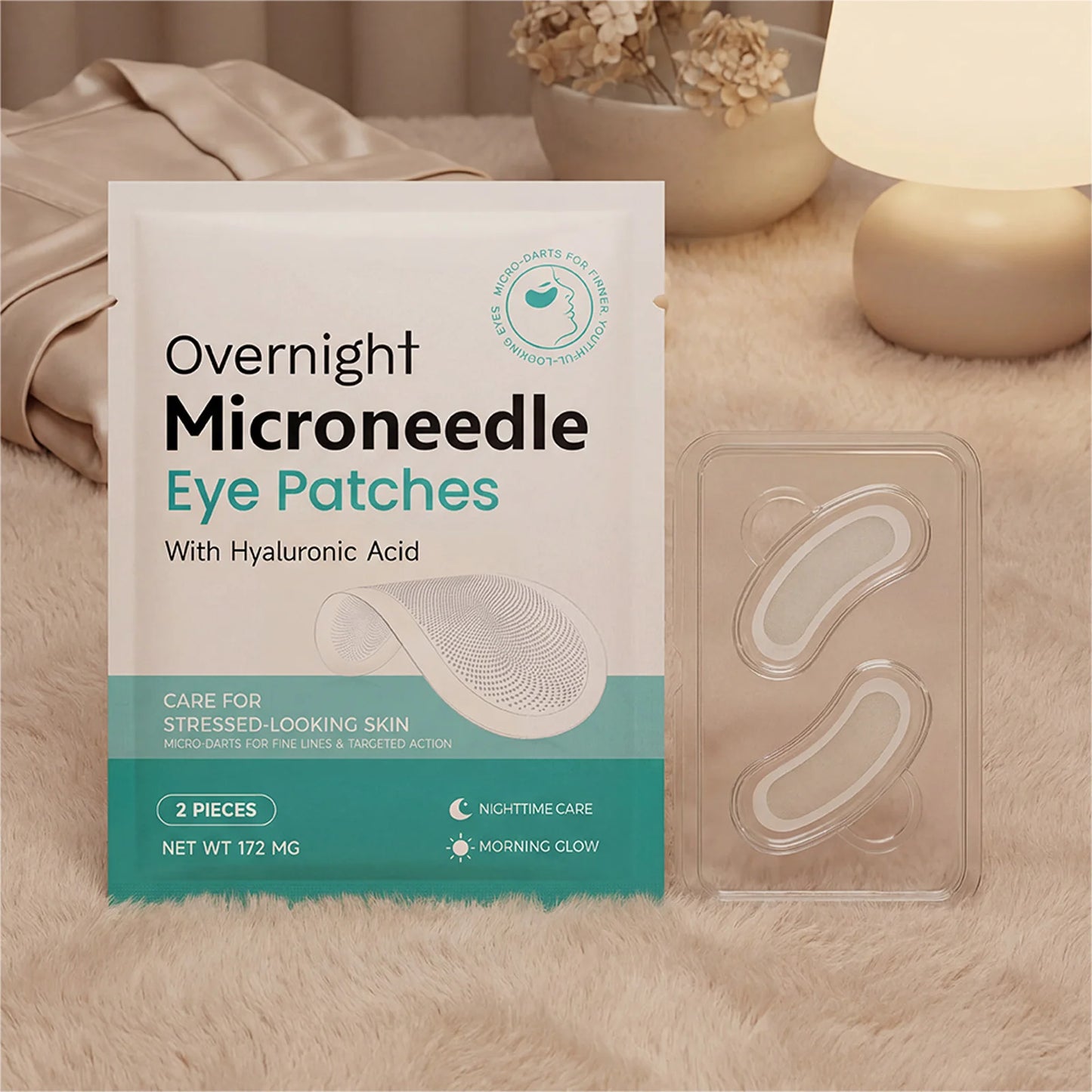 Hyaluronic Acid Overnight Eye Patches – Hydrating Sleep Mask