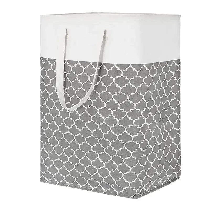 1-piece laundry basket large foldable laundry basket, independent waterproof clothing basket storage basket with easy to carry e Peaceful Pleasures Health and Wellness WHITE