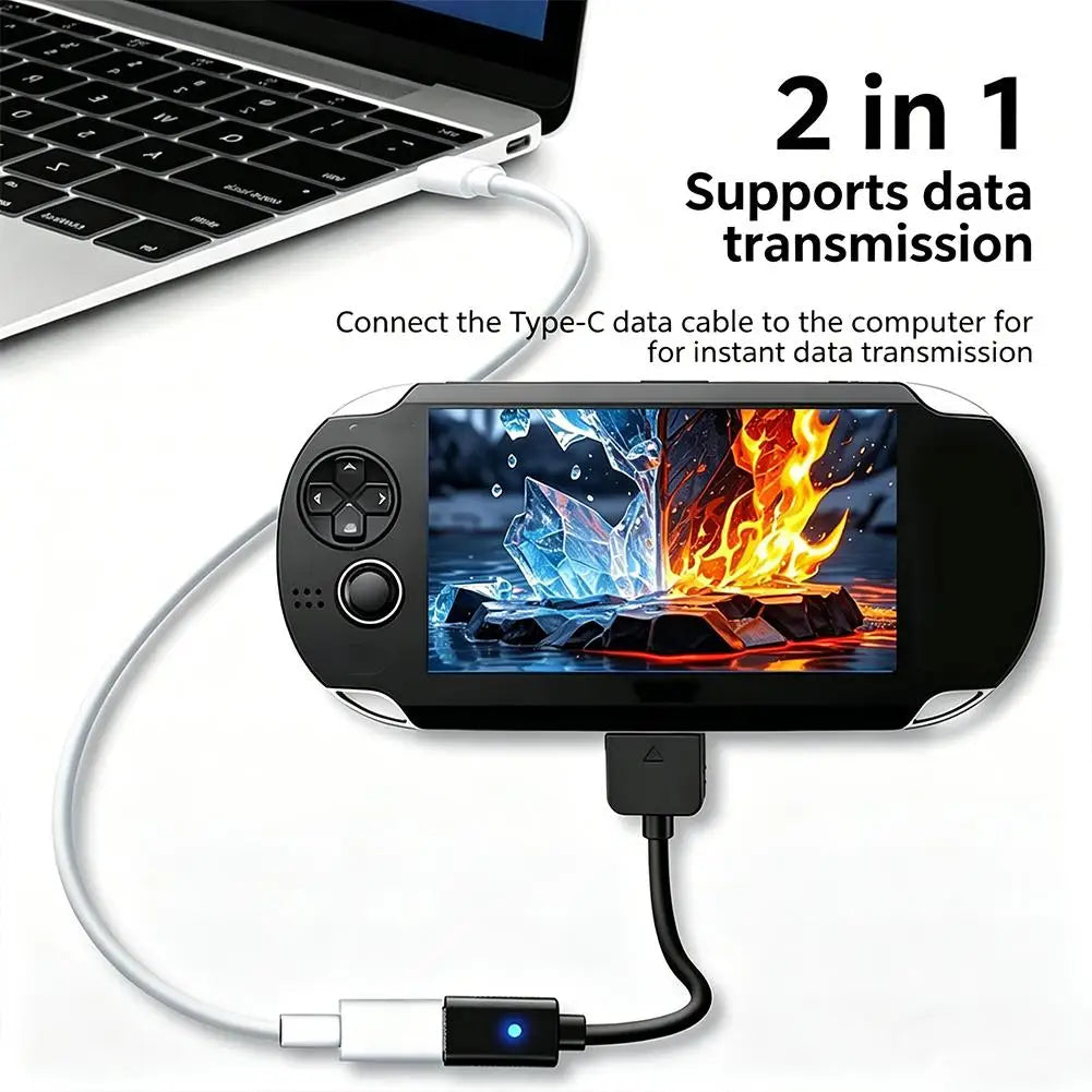 USB-C to PS Vita 1000 Charging Cable with LED Indicator