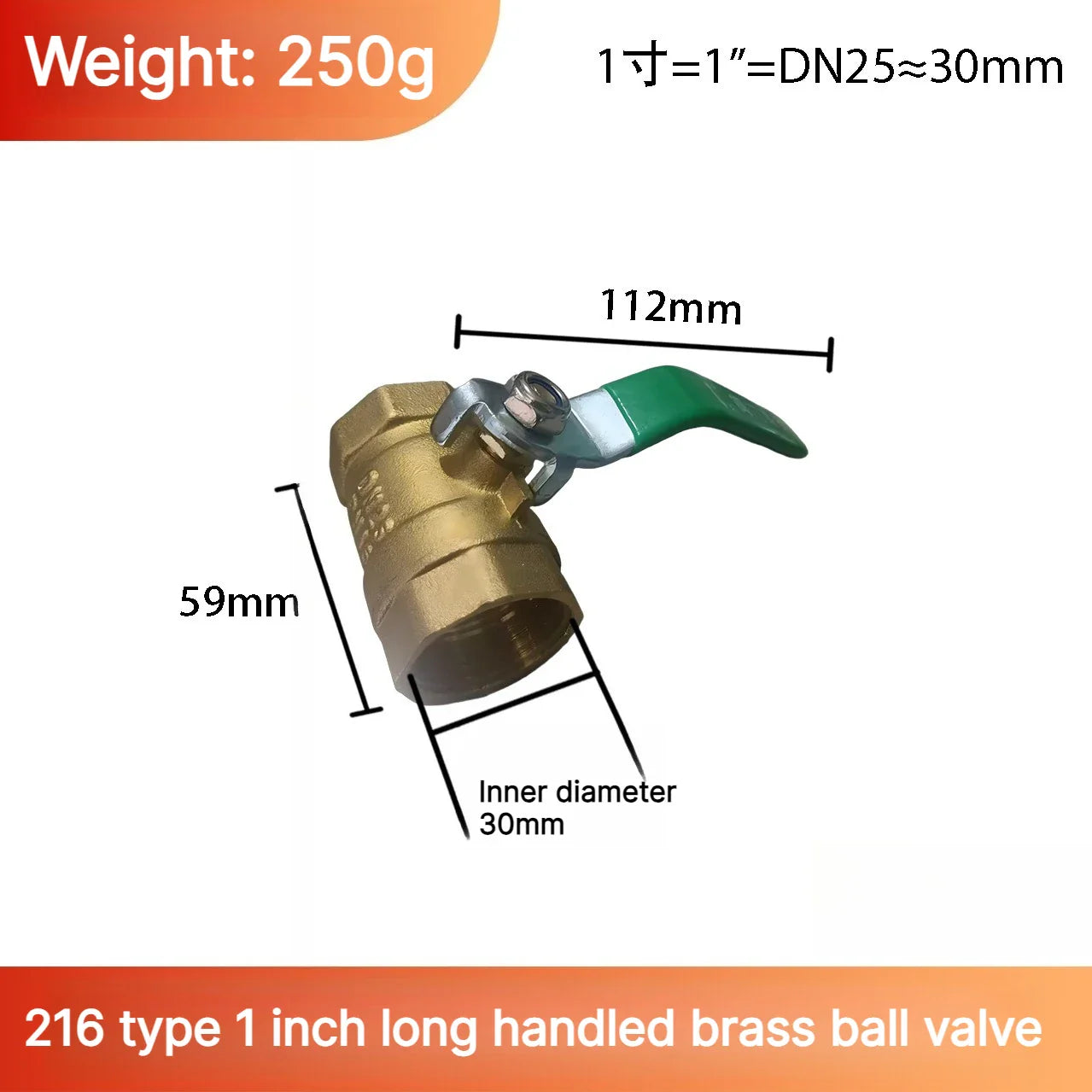 Brass Mini Ball Valve 1/2" 3/4" 1" BSP – Water Gas Oil Shut Off