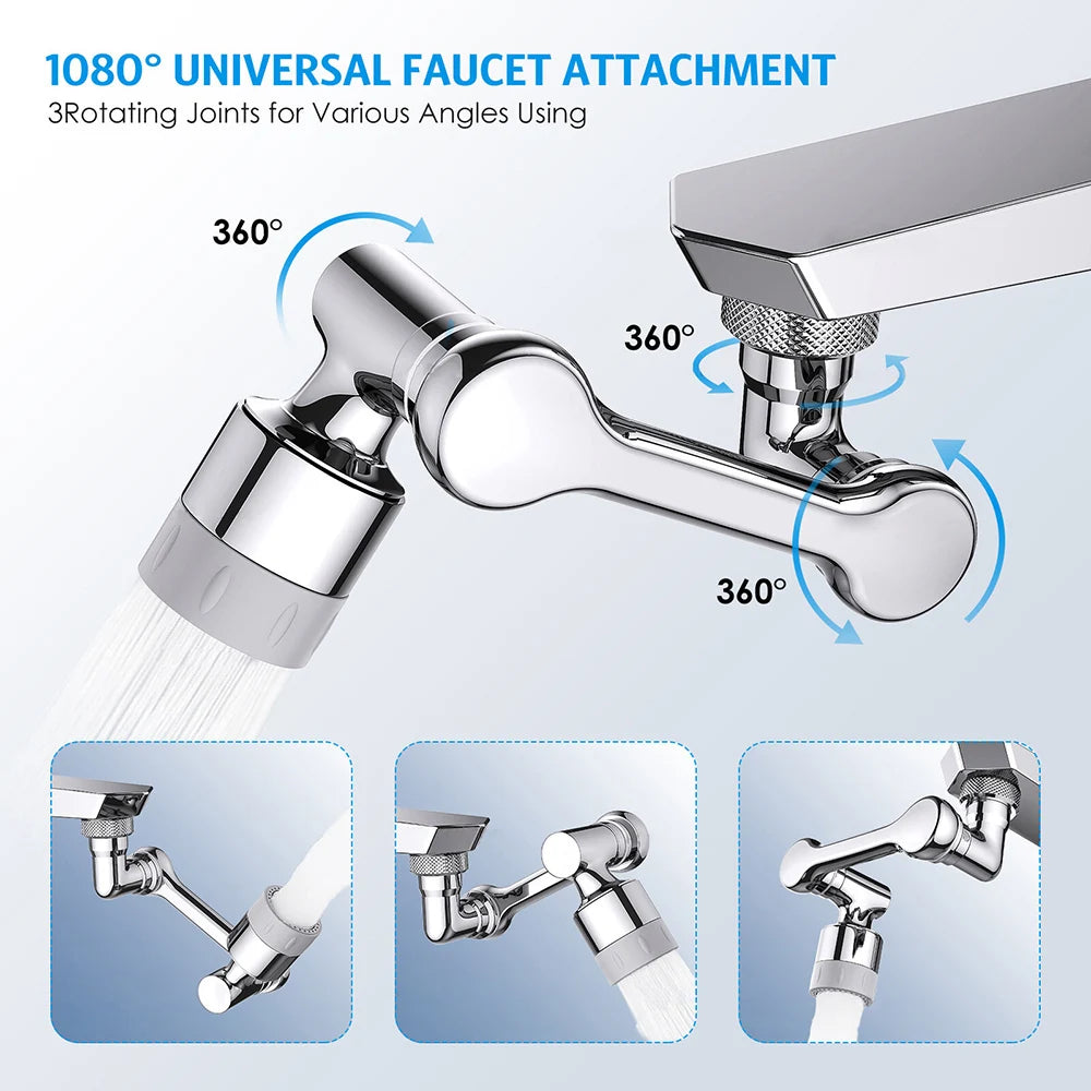 Mechanical arm faucet universal mechanical arm water nozzle rotating basin basin multifunctional rocker arm extension splash pro Peaceful Pleasures Health and Wellness