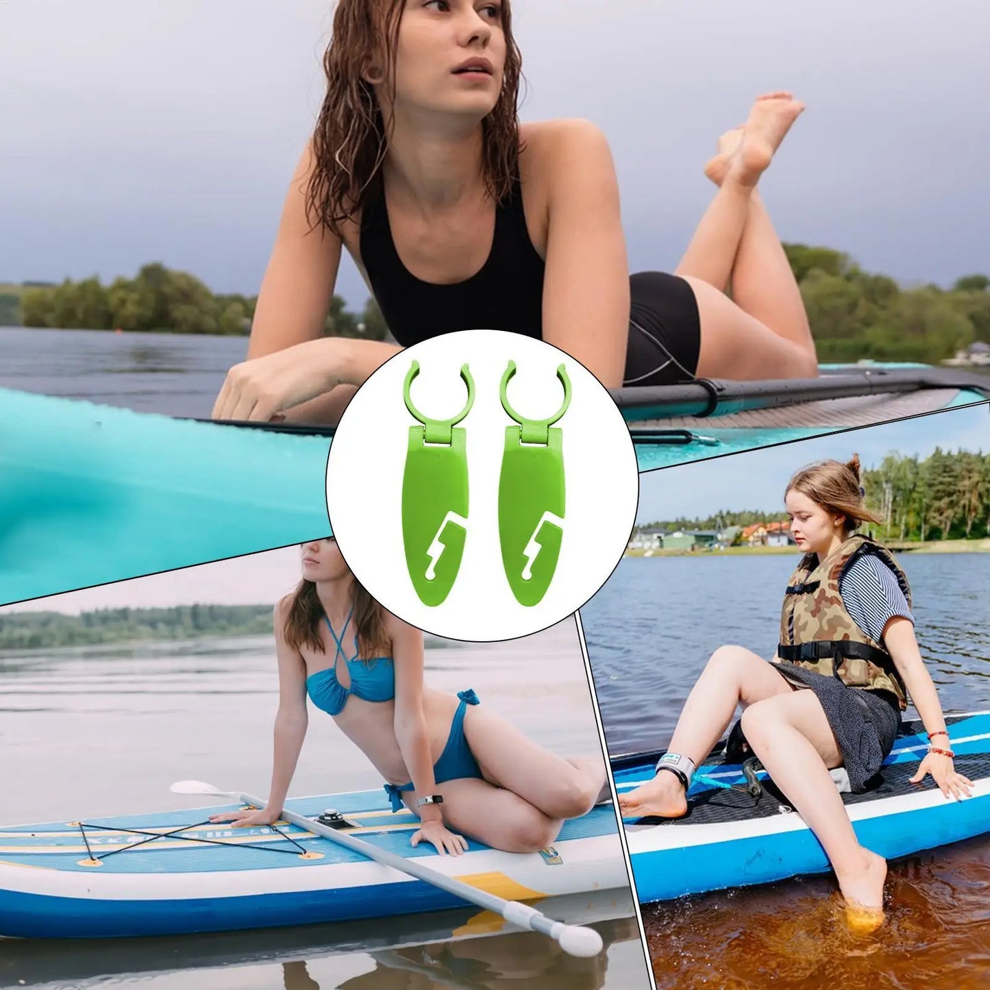 Clips for Paddle Board Stand Up Paddle Board Clip Double Padel Board Holder Expandable Fix Clamp Kayaking Water Sport Accessory Peaceful Pleasures Health and Wellness