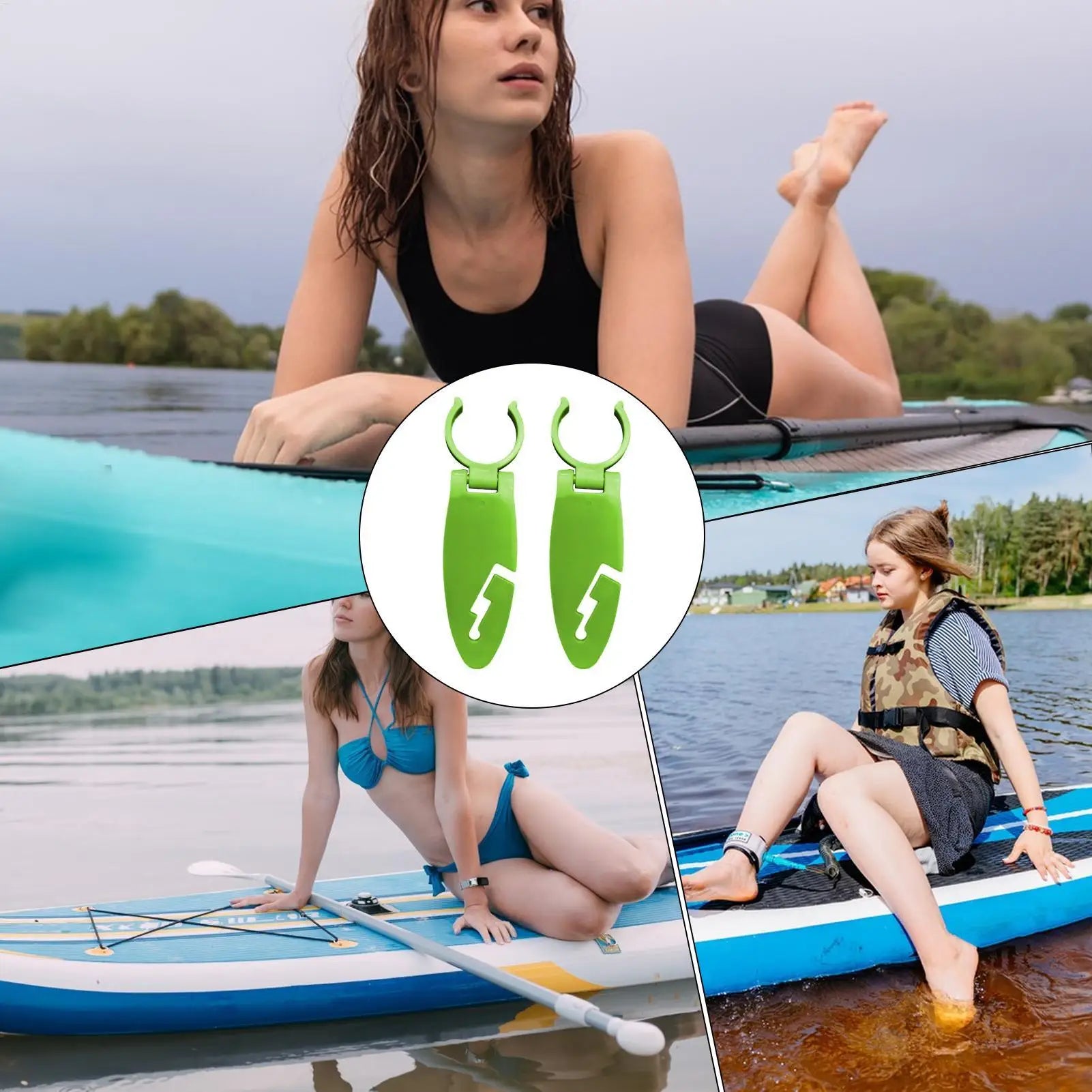 Clips for Paddle Board Stand Up Paddle Board Clip Double Padel Board Holder Expandable Fix Clamp Kayaking Water Sport Accessory Peaceful Pleasures Health and Wellness