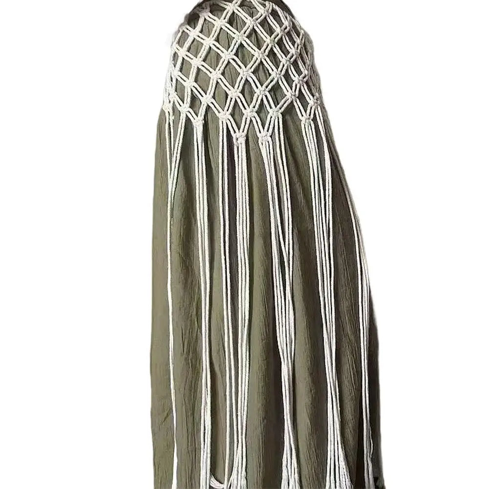 Bohemian Tassel Waist Belt | Handwoven Macrame Fringe Waistband