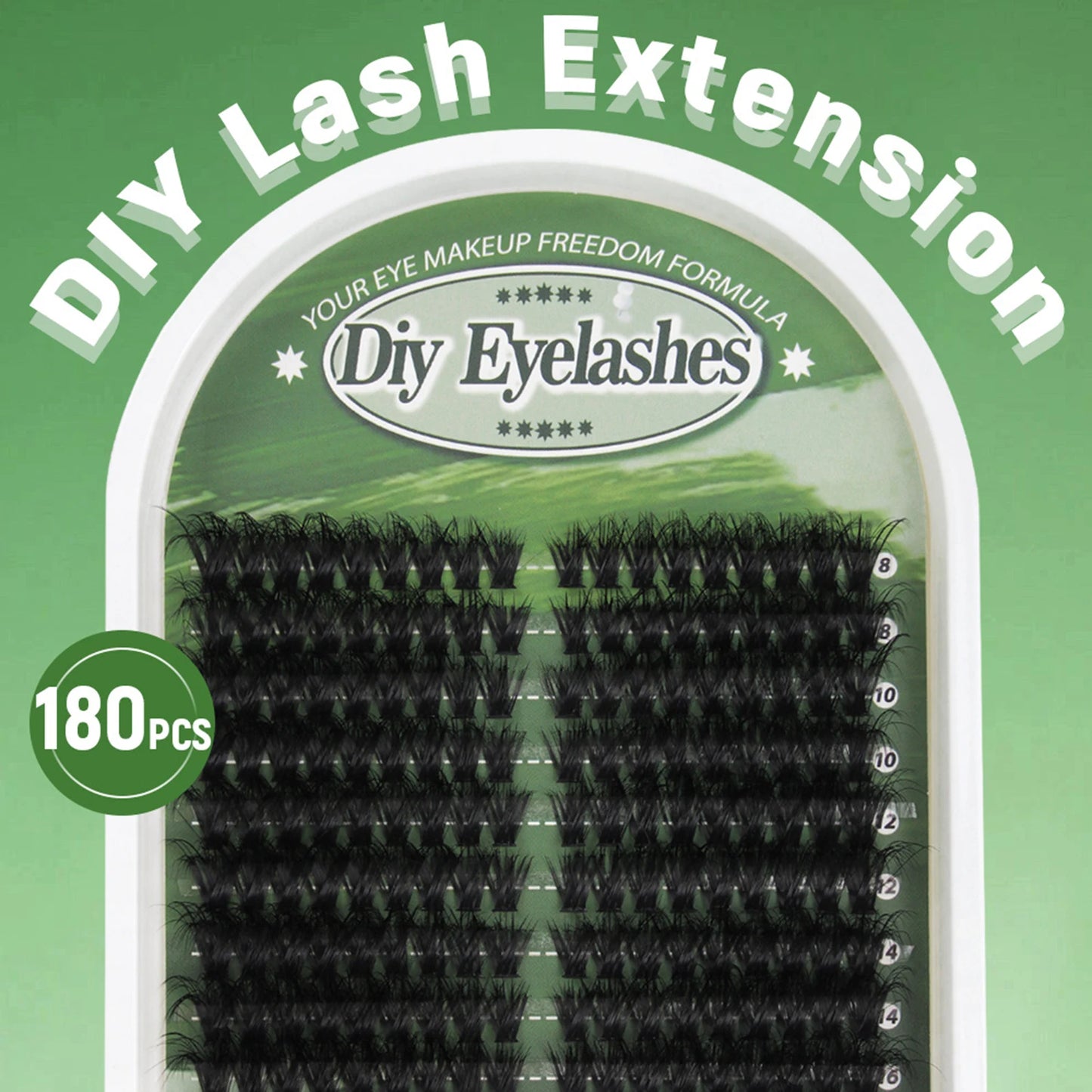 180 Clusters European Fluffy Thick Eyelashes Single Cluster Natural Curling Spiky Manga Eyelash Extensions For Enlarge Your Eyes Peaceful Pleasures Health and Wellness