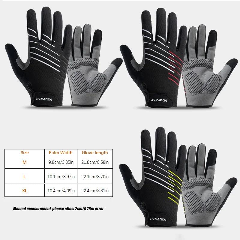 RooRuns Full-Finger Cycling Gloves | Non-Slip Silicone Grip