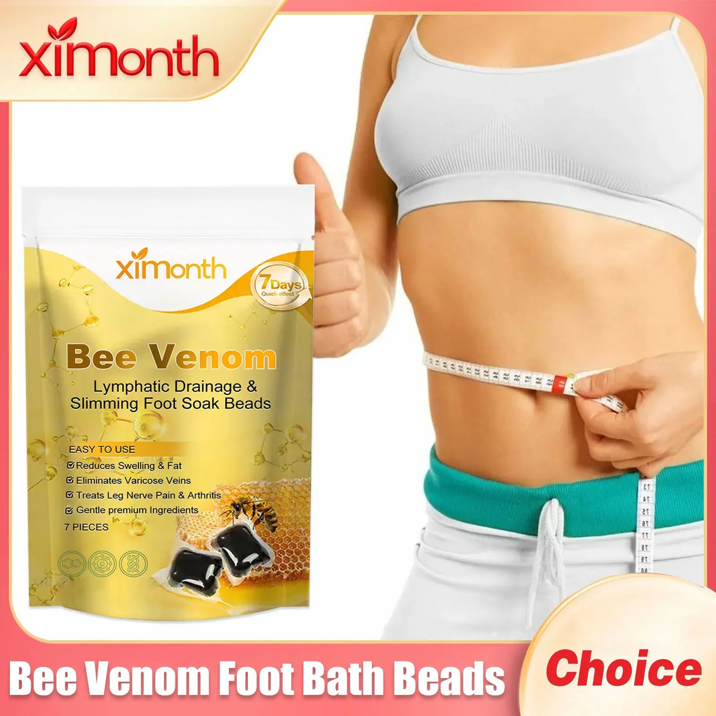 Bee Venom Herbal Foot Soak Beads – Cleanse & Deodorize 7pcs
