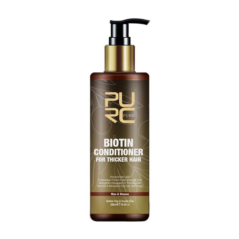 Biotin Prevent Hair Loss Shampoo And Conditioner Growth Oil Treatment For Hair Fast Regrowth Care Beard Hair Beauty Health Care Peaceful Pleasures Health and Wellness 300ml Conditioner Russian Federation