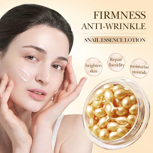 SADOER Rose Snail Face Serum Capsules 30pcs – Brightening Face Serum Capsules Oasis Select