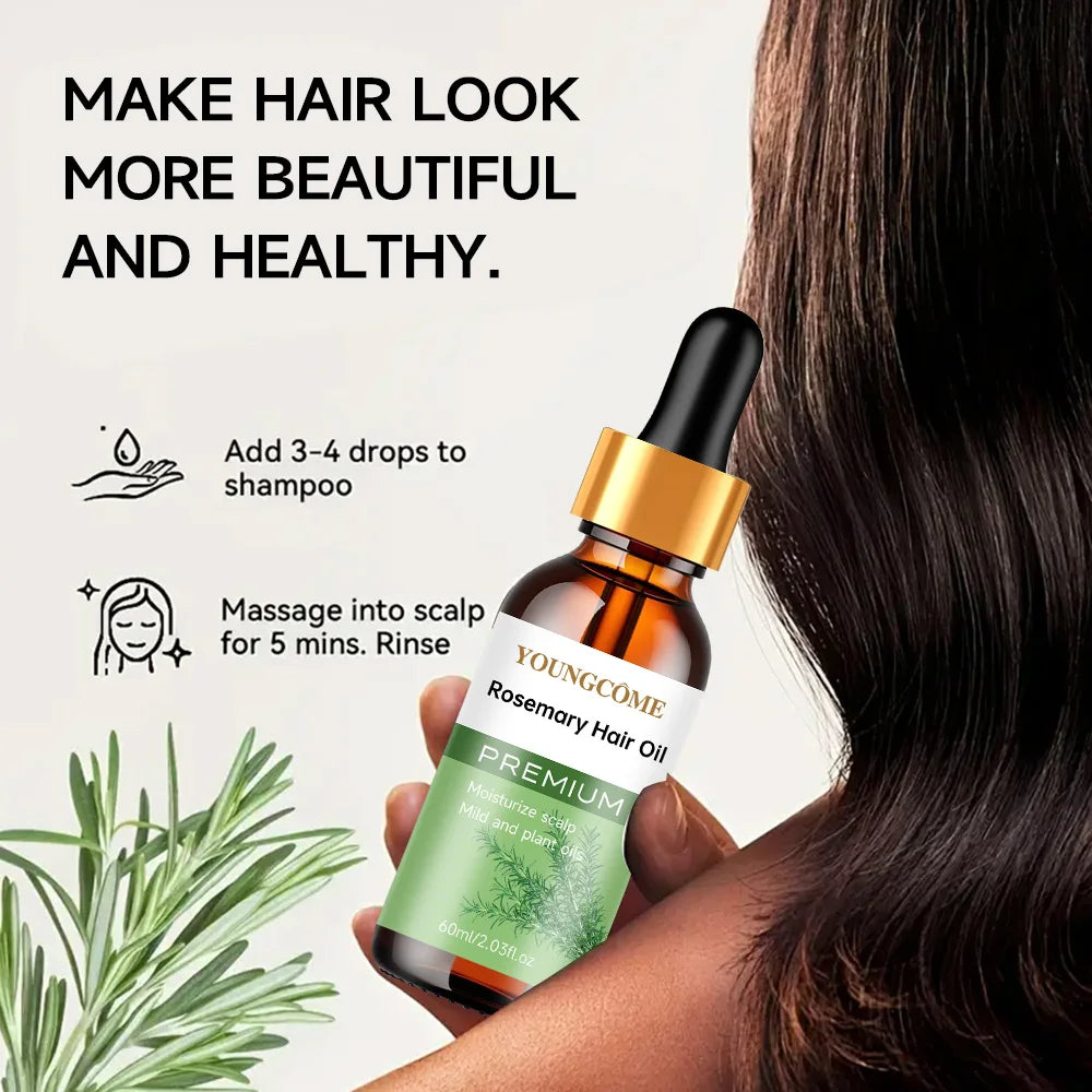 Rosemary Hair Oil &Conditioner 2pcs 1sets for Dry Scalp - Nourishing Plant Essence Moisturizing Treatment for Stronger Hair Peaceful Pleasures Health and Wellness