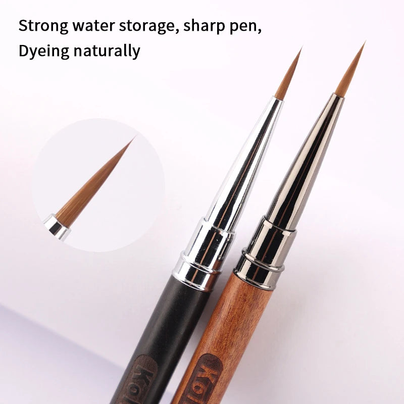 Acrylic Nail Art Liner Brush Grid Stripes Wood Handle Triangular Petal Nail Brush Flower Painting Drawing Pen DIY Manicure Tool Peaceful Pleasures Health and Wellness