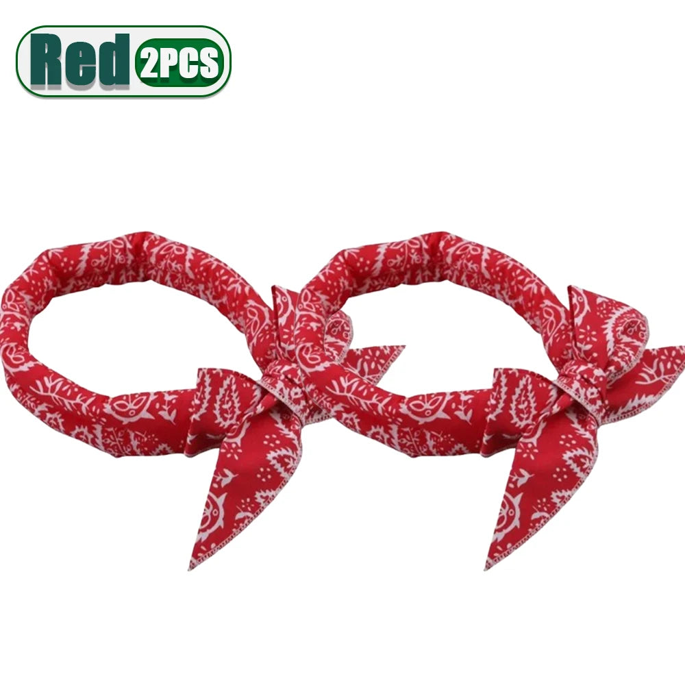 Pet Cooling Bandana for Dogs & Cats – 2-Pack Ice Scarf