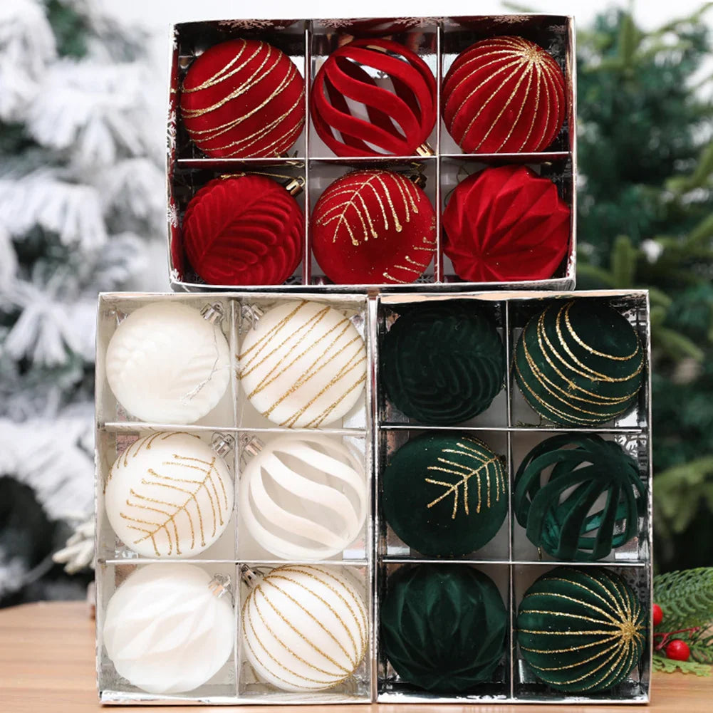 8cm Christmas Ball Ornaments Set of 6 – Reusable Holiday Décor