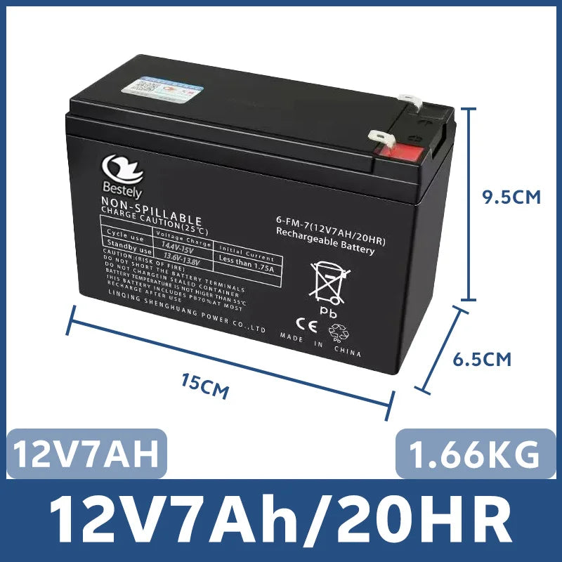 6V/12V Fit Toy Cars Rechargeable Battery for Kids' Electric Toys 5Ah/7Ah/8Ah/12Ah High Capacity, Motorcycles & Baby Strollers Peaceful Pleasures Health and Wellness 12V 7Ah Battery