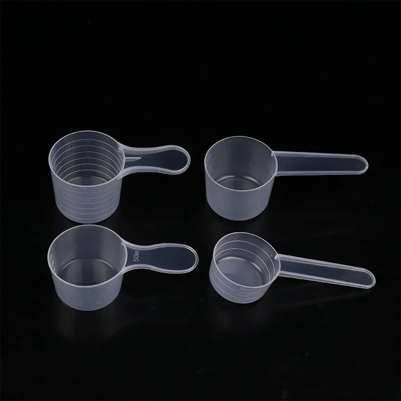 10-Pack Transparent Measuring Spoons 15/25/30/35g ML Scale