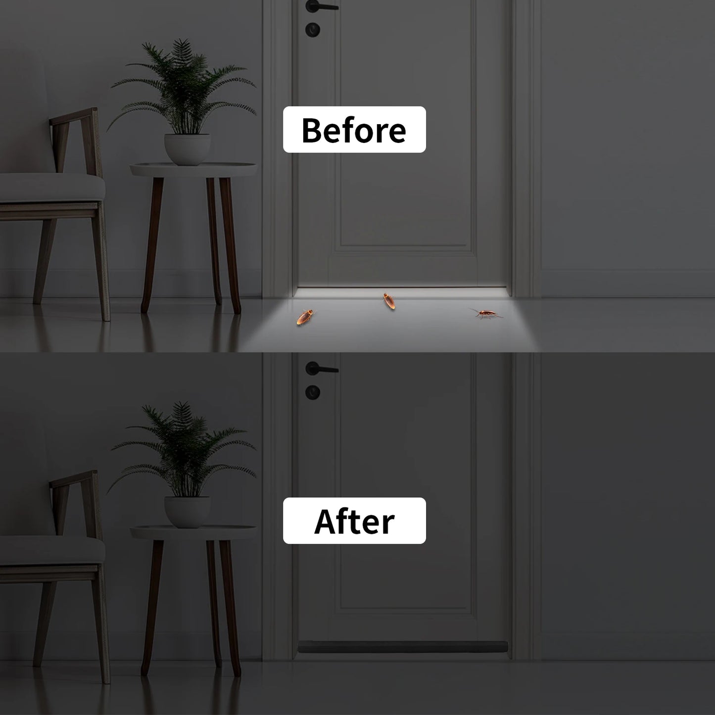 Windproof Seal Strip Draught Excluder Stopper Door Bottom Guard Double Protector Doorstop Dustproof Blocker Sealer Soundproof Peaceful Pleasures Health and Wellness