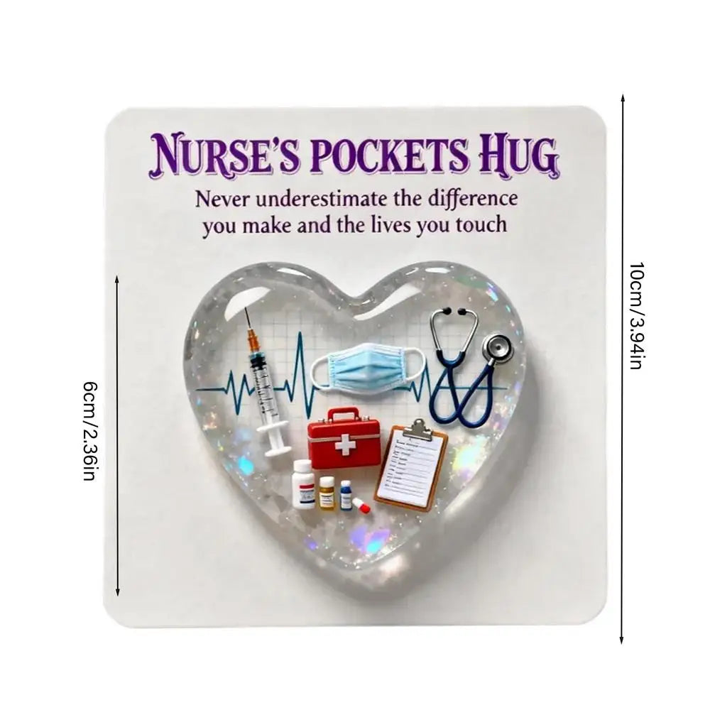 Nurse Hug Card 2D Acrylic Motivational Keepsake Small Encouragement Card For Nursing Students Healthcare Persons Hospital Staff Peaceful Pleasures Health and Wellness A China Mainland