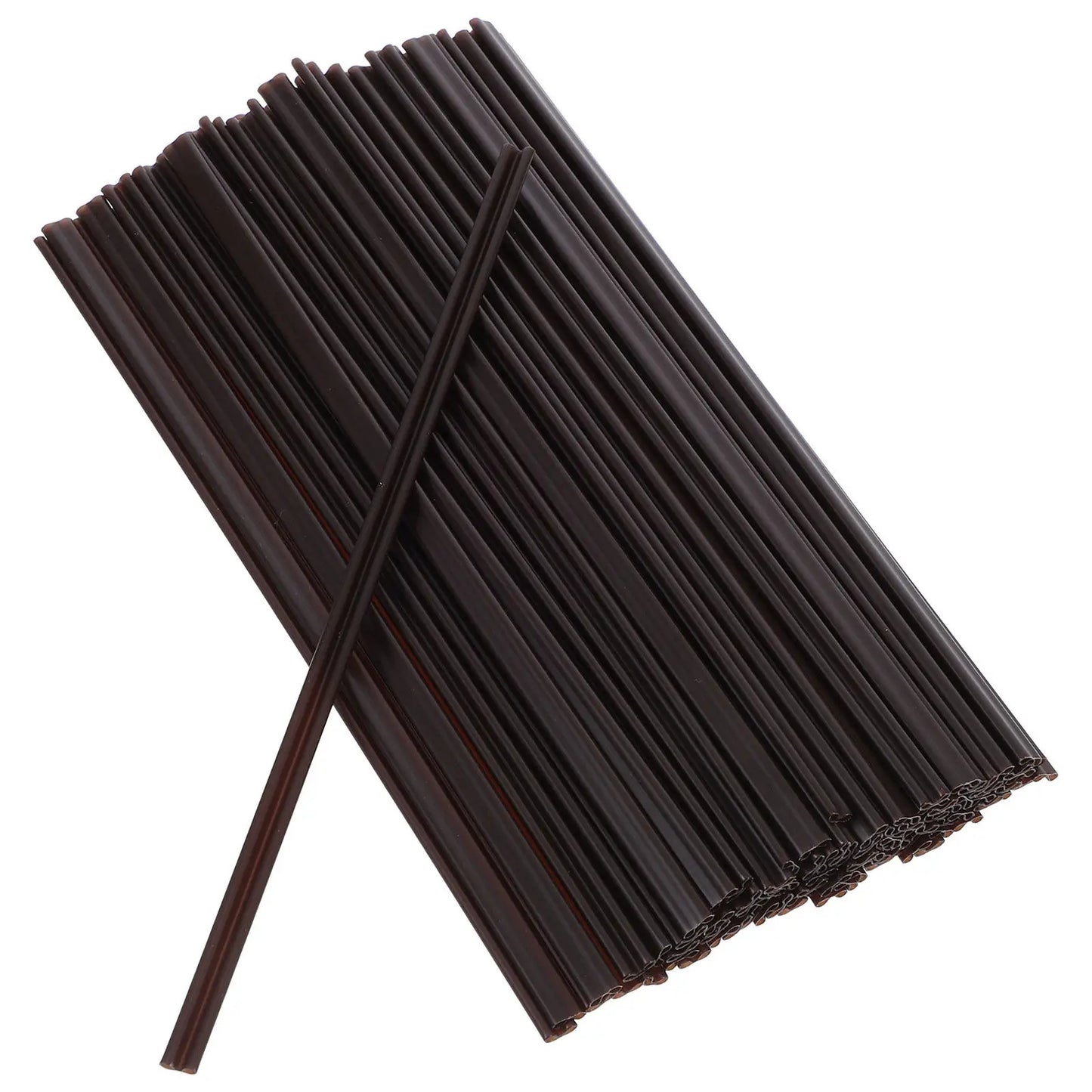 100Pcs Two-Hole Coffee Stirrer Straws Plastic Disposable Stir Sticks for Hot Cold Drinks Coffee Bars Offices Homes Brown Peaceful Pleasures Health and Wellness