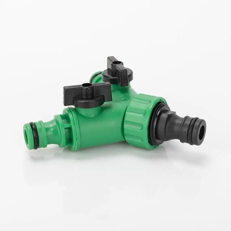 2-Way Garden Hose Splitter Y Connector with Switch Valve