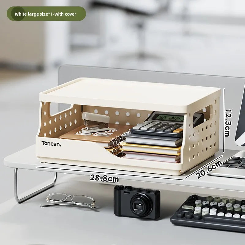 Foldable Desktop Organizer – Multi-Layer File & Book Storage