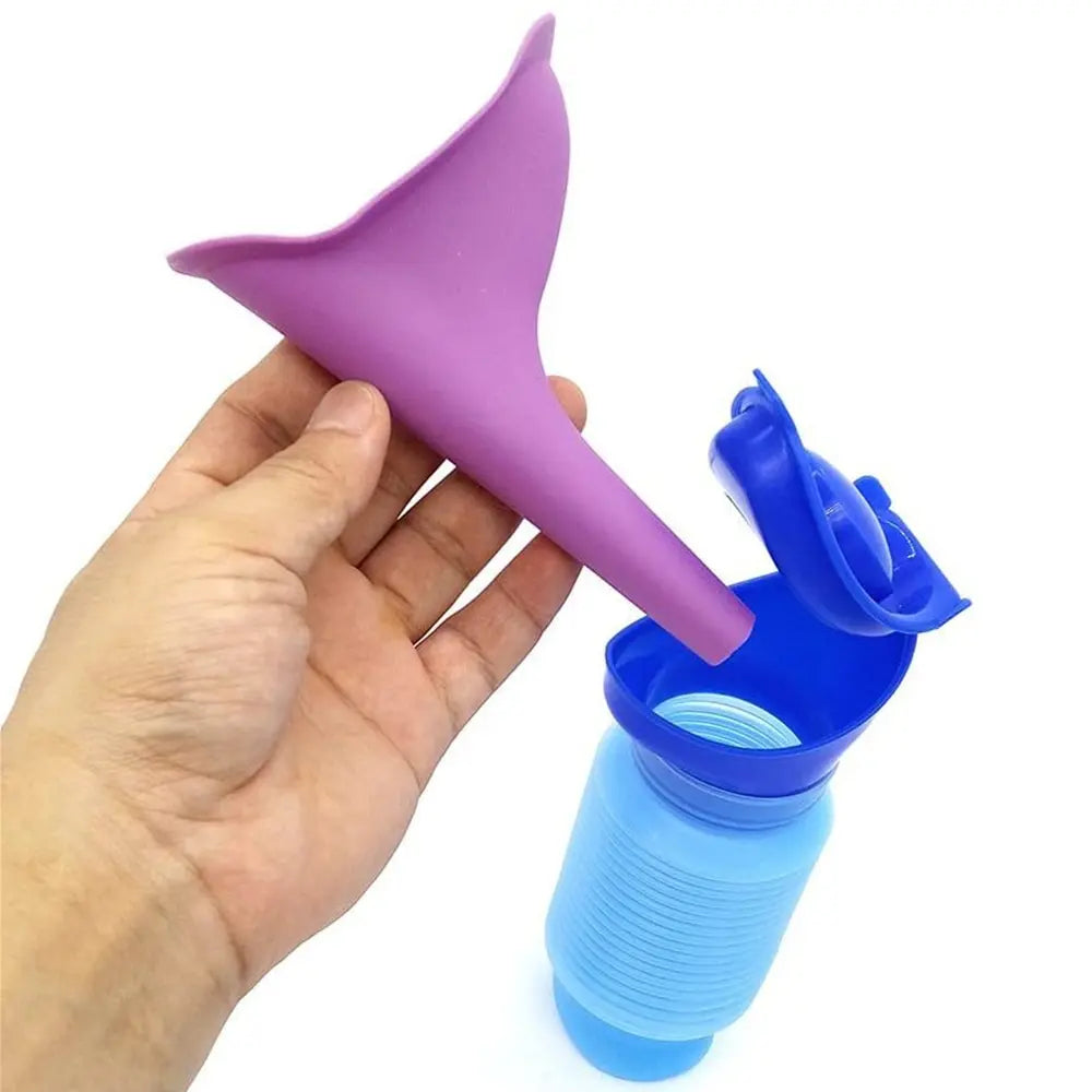 750ml Women Portable Emergency Urinal Travel Outdoor Stand Up Car Interior No Dirty Hands Urinal Car Peaceful Pleasures Health and Wellness Urinal and Aid