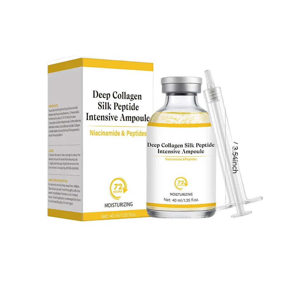 Collagen Serum Set, Collagen Silk Peptide Intensive Ampoule & Collagen Boosting Cream in Serum,Hydration & Firm, Korean Skincare Peaceful Pleasures Health and Wellness 50ml