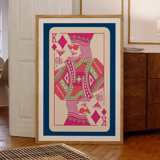 Retro Poker Canvas Wall Art Print | Home & Game Room Decor Canvas Wall Art Peaceful Pleasures Health and Wellness