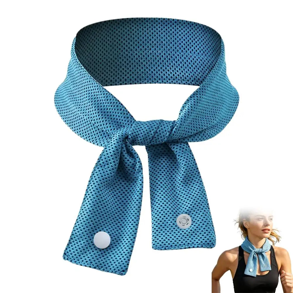 Cooling Neck Wrap Reusable Mesh Cool Neck Ice Scarf Quick Dry Breathable UV Protection Towel For Outdoor Running Golf Activitie Peaceful Pleasures Health and Wellness Blue