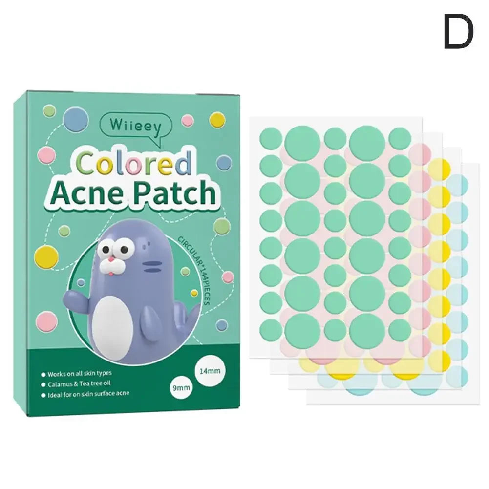 114PCS Cute Bunny Animals Acne Pimple Patches Cover Stickers , Pretty Invisible Face Blemishes Spot Pimple Concealer Makeup Tool Peaceful Pleasures Health and Wellness D