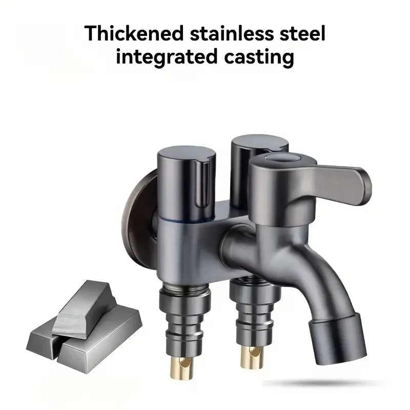 3-Way Stainless Steel Angle Valve | Bathroom & Toilet Fitting