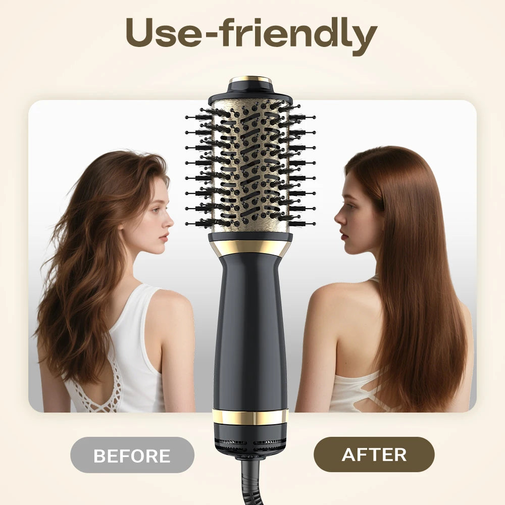hair dryer brush in one, 4in1 hair dryer brush hair dryer with oval bucket, mini hot air brush for all hair types, suitable gift Peaceful Pleasures Health and Wellness