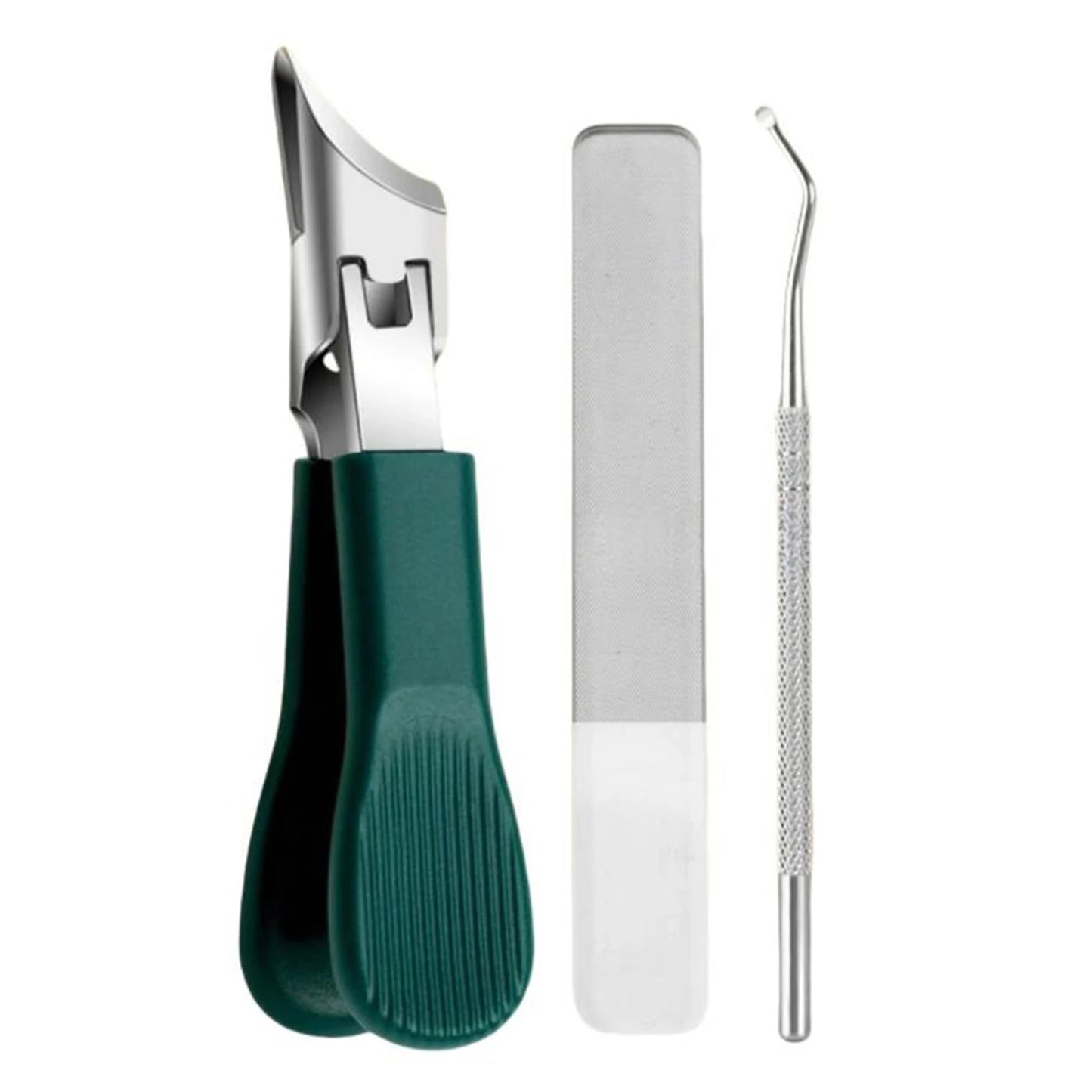 Wide-Jaw Slanted Nail Clipper | Anti-Splash Trimmer Set