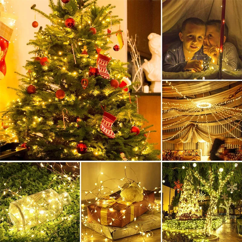 USB Copper Wire Fairy Lights 20M 200 LED String – Indoor & Out